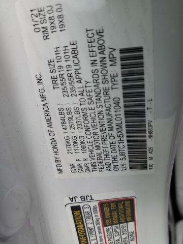 Photo 10 from auction – 2021 ACURA RDX TECHNO with VIN 5J8TC1H5XML011040