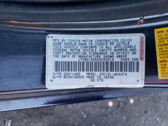 Photo 10 from auction – 2002 LEXUS IS 300 with VIN JTHBD192620052516