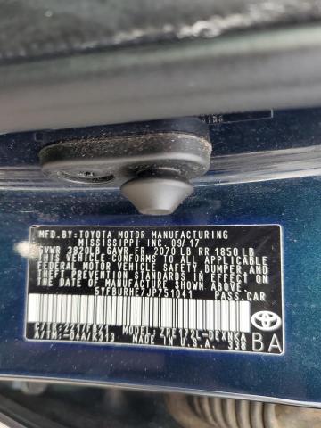 Photo 10 from auction – 2018 TOYOTA COROLLA L with VIN 5YFBURHE7JP751041
