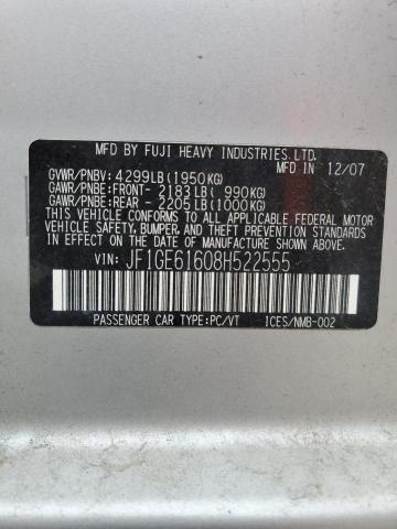 Photo 10 from auction – 2008 SUBARU IMPREZA 2. with VIN JF1GE61608H522555