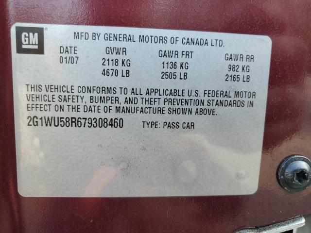 Photo 10 from auction – 2007 CHEVROLET IMPALA LTZ with VIN 2G1WU58R679308460