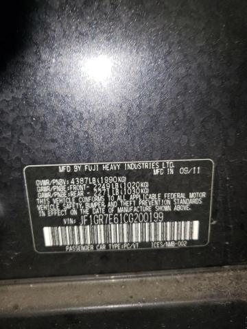 Photo 10 from auction – 2012 SUBARU IMPREZA WR with VIN JF1GR7E61CG200199
