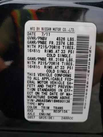 Photo 10 from auction – 2011 NISSAN ROGUE S with VIN JN8AS5MV1BW690136