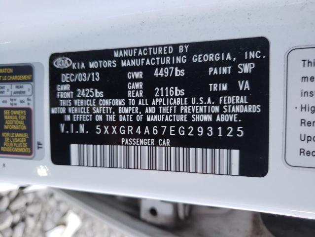 Photo 10 from auction – 2014 KIA OPTIMA SX with VIN 5XXGR4A67EG293125