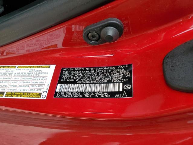 Photo 10 from auction – 2019 LEXUS RC 350 with VIN JTHHZ5BC6K5020349