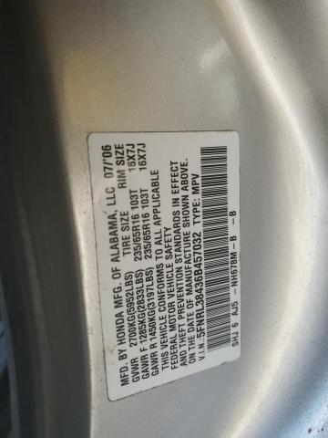Photo 10 from auction – 2006 HONDA ODYSSEY EX with VIN 5FNRL38436B457032