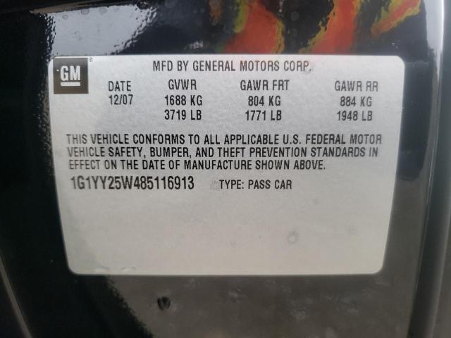 Photo 10 from auction – 2008 CHEVROLET CORVETTE with VIN 1G1YY25W485116913
