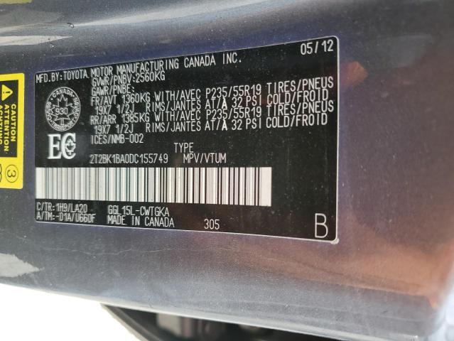 Photo 10 from auction – 2013 LEXUS RX 350 BAS with VIN 2T2BK1BA0DC155749