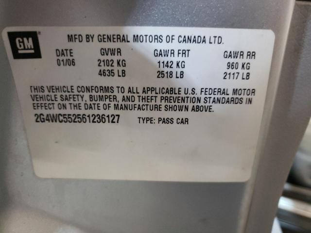 Photo 10 from auction – 2006 BUICK LACROSSE C with VIN 2G4WC552561236127