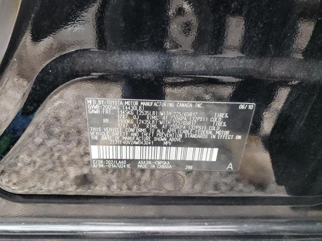 Photo 10 from auction – 2010 TOYOTA RAV4 LIMIT with VIN 2T3YF4DV2AW043041