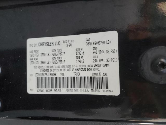 Photo 10 from auction – 2008 DODGE RAM 1500 S with VIN 1D7HA18K28J190696