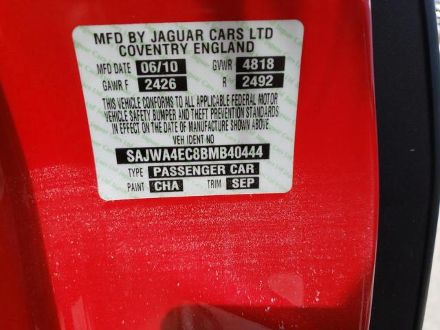 Photo 10 from auction – 2011 JAGUAR XKR with VIN SAJWA4EC8BMB40444