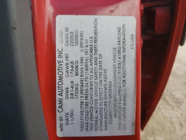 Photo 10 from auction – 2001 CHEVROLET TRACKER with VIN 2CNBE13C816928584