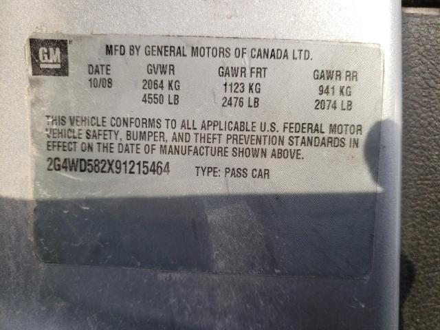 Photo 10 from auction – 2009 BUICK LACROSSE C with VIN 2G4WD582X91215464