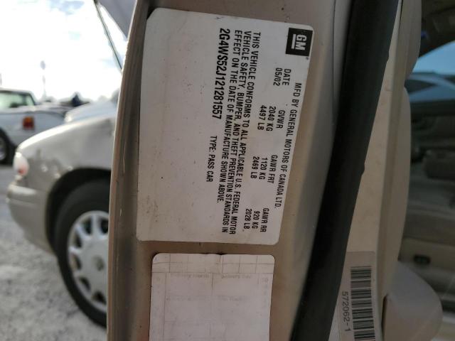 Photo 10 from auction – 2002 BUICK CENTURY CU with VIN 2G4WS52J121281557