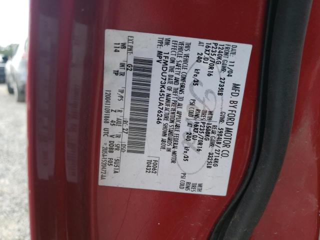 Photo 10 from auction – 2005 FORD EXPLORER X with VIN 1FMDU73K45UA76246