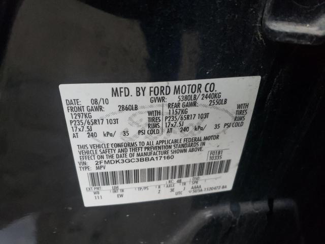Photo 10 from auction – 2011 FORD EDGE SE with VIN 2FMDK3GC3BBA17160