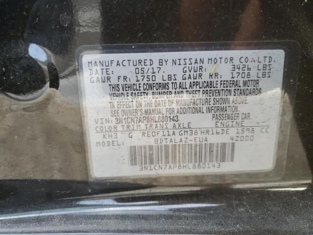 Photo 10 from auction – 2017 NISSAN VERSA S with VIN 3N1CN7AP8HL880143