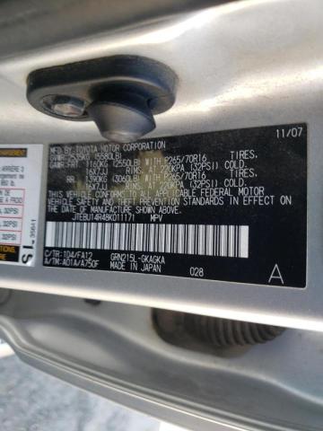 Photo 10 from auction – 2008 TOYOTA 4RUNNER SR with VIN JTEBU14R48K011171