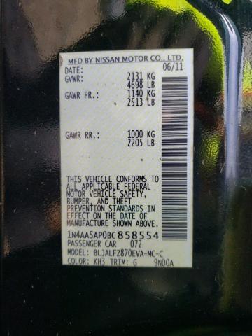 Photo 10 from auction – 2011 NISSAN MAXIMA S with VIN 1N4AA5AP0BC858554