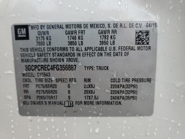 Photo 10 from auction – 2015 CHEVROLET SILVERADO with VIN 3GCPCREC4FG356887