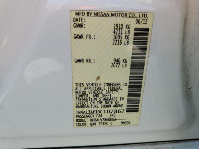 Photo 10 from auction – 2013 NISSAN ALTIMA 2.5 with VIN 1N4AL3AP1DC107867