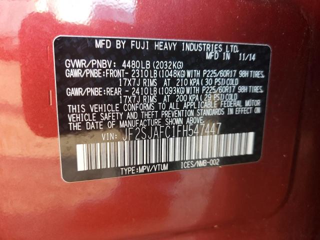 Photo 10 from auction – 2015 SUBARU FORESTER 2 with VIN JF2SJAFC1FH547447