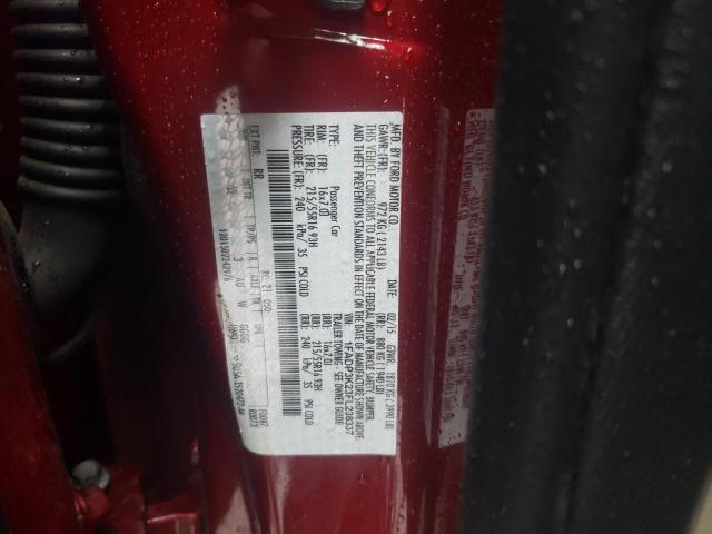 Photo 10 from auction – 2015 FORD FOCUS SE with VIN 1FADP3K23FL238337