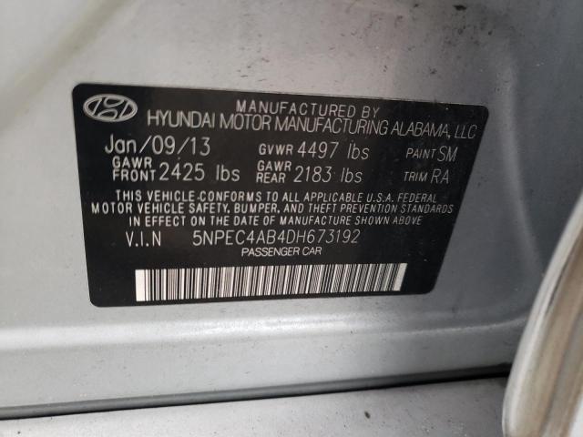 Photo 10 from auction – 2013 HYUNDAI SONATA SE with VIN 5NPEC4AB4DH673192