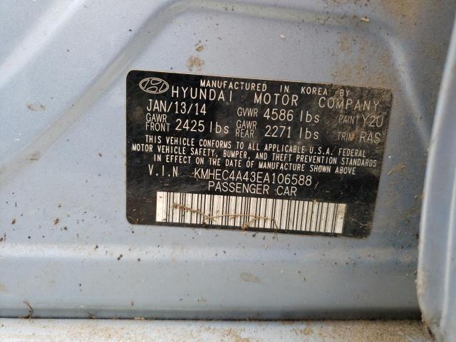 Photo 10 from auction – 2014 HYUNDAI SONATA HYB with VIN KMHEC4A43EA106588