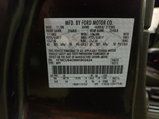 Photo 10 from auction – 2009 FORD ESCAPE LIM with VIN 1FMCU94G99KB02424