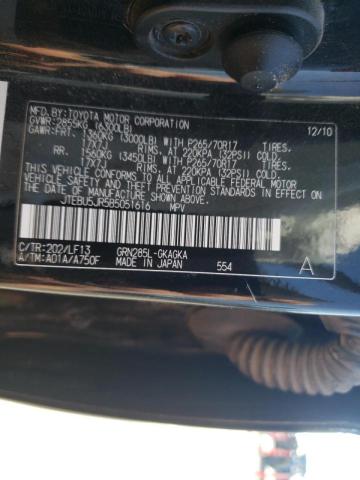 Photo 10 from auction – 2011 TOYOTA 4RUNNER SR with VIN JTEBU5JR5B5051616