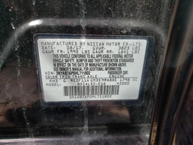 Photo 10 from auction – 2017 NISSAN SENTRA S with VIN 3N1AB7AP0HL711802