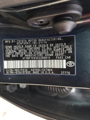 Photo 10 from auction – 2014 TOYOTA CAMRY L with VIN 4T1BF1FK4EU368814