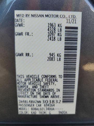 Photo 10 from auction – 2022 NISSAN ALTIMA S with VIN 1N4BL4BV2NN303832