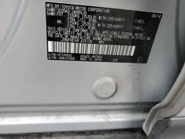 Photo 10 from auction – 2015 TOYOTA RAV4 LE with VIN JTMZFREV4FJ025100