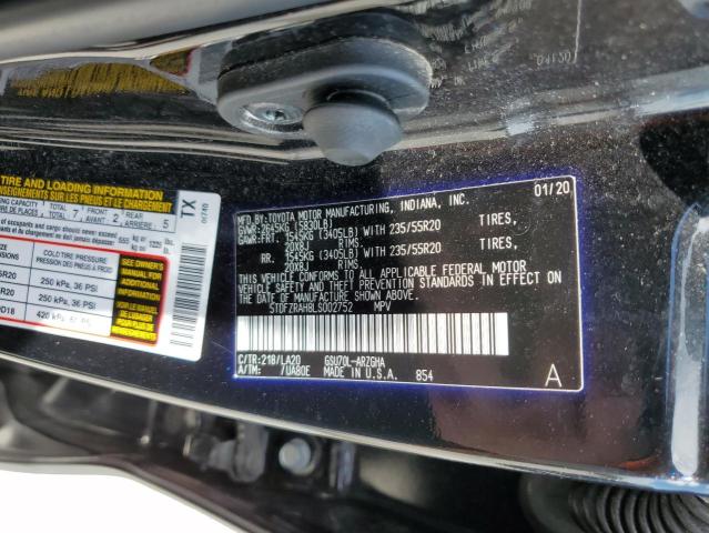 Photo 10 from auction – 2020 TOYOTA HIGHLANDER with VIN 5TDFZRAH8LS002752