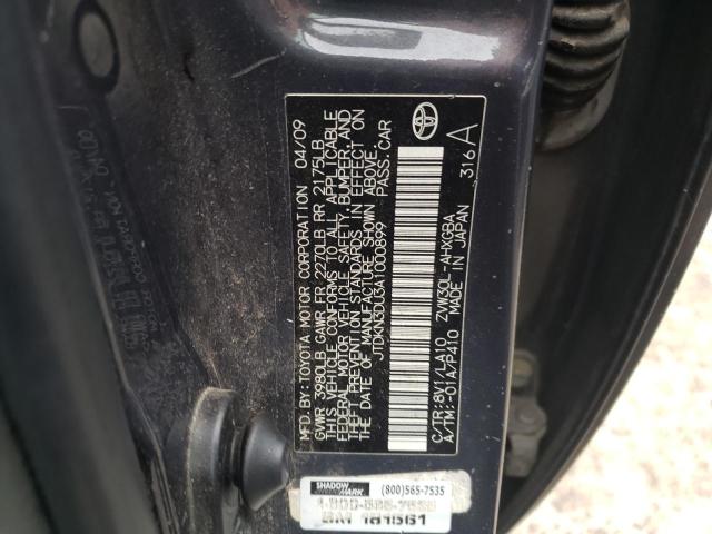 Photo 10 from auction – 2010 TOYOTA PRIUS with VIN JTDKN3DU3A1000899