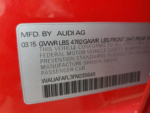 Photo 10 from auction – 2015 AUDI A4 PREMIUM with VIN WAUAFAFL3FN035649