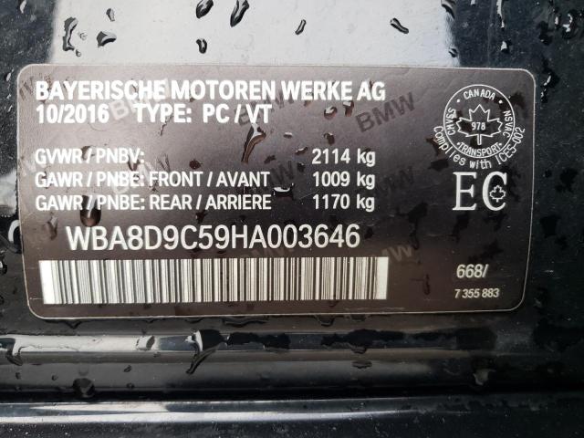 Photo 10 from auction – 2017 BMW 330 XI with VIN WBA8D9C59HA003646