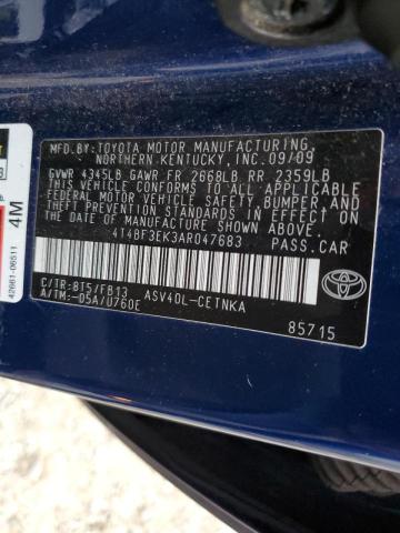 Photo 10 from auction – 2010 TOYOTA CAMRY BASE with VIN 4T4BF3EK3AR047683