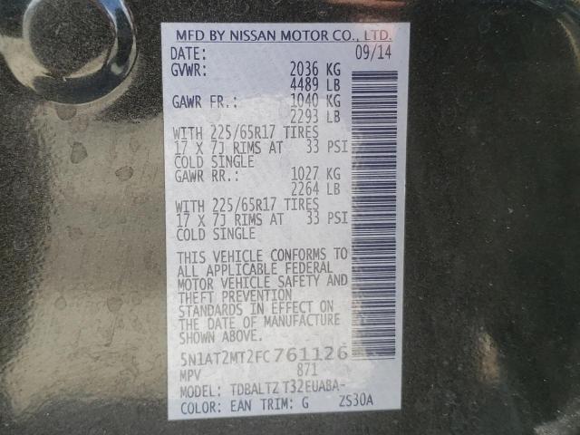Photo 10 from auction – 2015 NISSAN ROGUE S with VIN 5N1AT2MT2FC761126