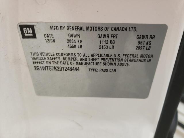 Photo 10 from auction – 2009 CHEVROLET IMPALA 1LT with VIN 2G1WT57K291248444