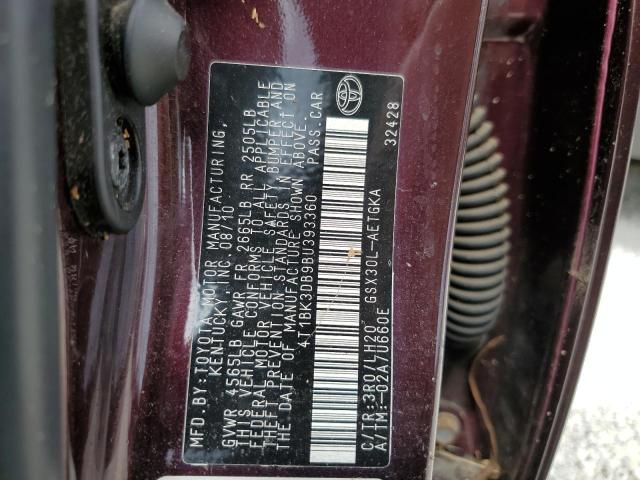 Foto 10 de la subasta – 2011 TOYOTA AVALON BAS con VIN 4T1BK3DB9BU393360