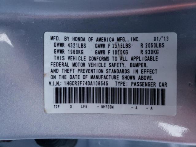 Photo 10 from auction – 2013 HONDA ACCORD EX with VIN 1HGCR2F74DA108545