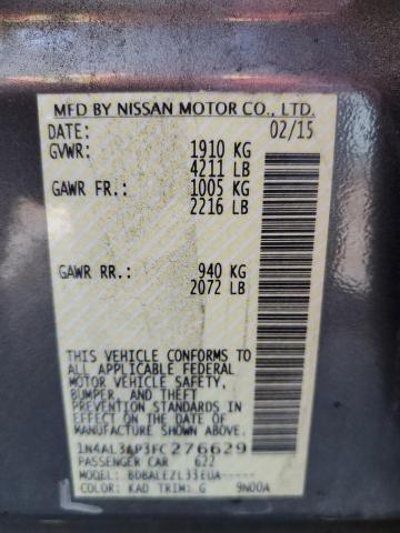 Photo 10 from auction – 2015 NISSAN ALTIMA 2.5 with VIN 1N4AL3AP3FC276629