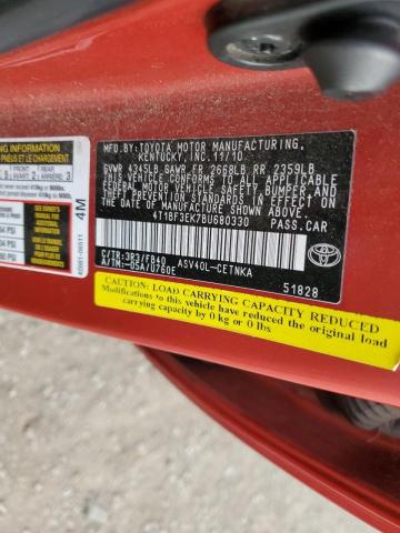 Photo 10 from auction – 2011 TOYOTA CAMRY BASE with VIN 4T1BF3EK7BU680330