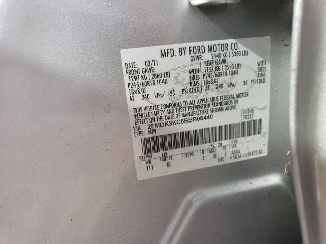 Photo 10 from auction – 2011 FORD EDGE LIMIT with VIN 2FMDK3KC6BBB06440