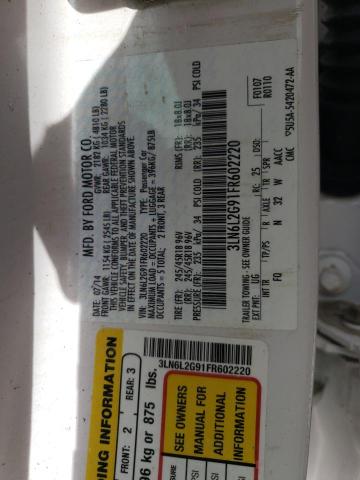 Photo 10 from auction – 2015 LINCOLN MKZ with VIN 3LN6L2G91FR602220