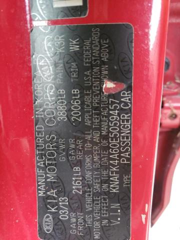 Photo 10 from auction – 2014 KIA FORTE LX with VIN KNAFK4A60E5059457